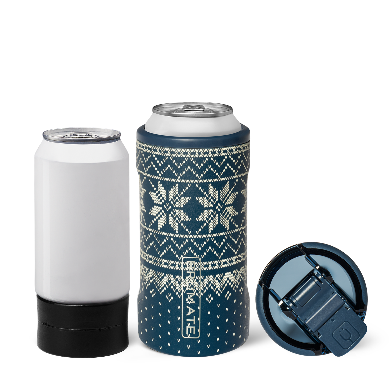Hopsulator Trio V2 | Black & White Checker | 12/16oz Standard Cans